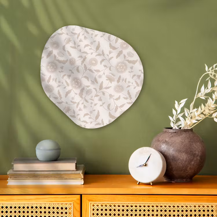 Forme organique - Forex - Orné - Fleurs - Beige — 2
