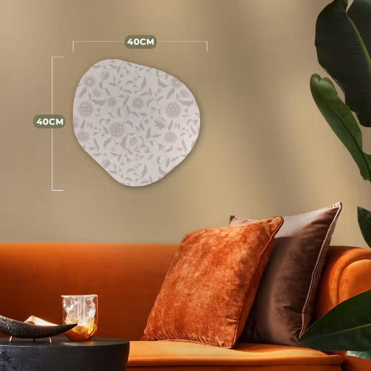 Forme organique - Forex - Orné - Fleurs - Beige — 4