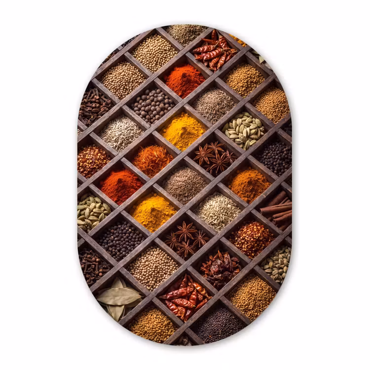 Ovale murale en aluminium - Plexiglas - Herbes aromatiques - Bois - Alimentation — 1