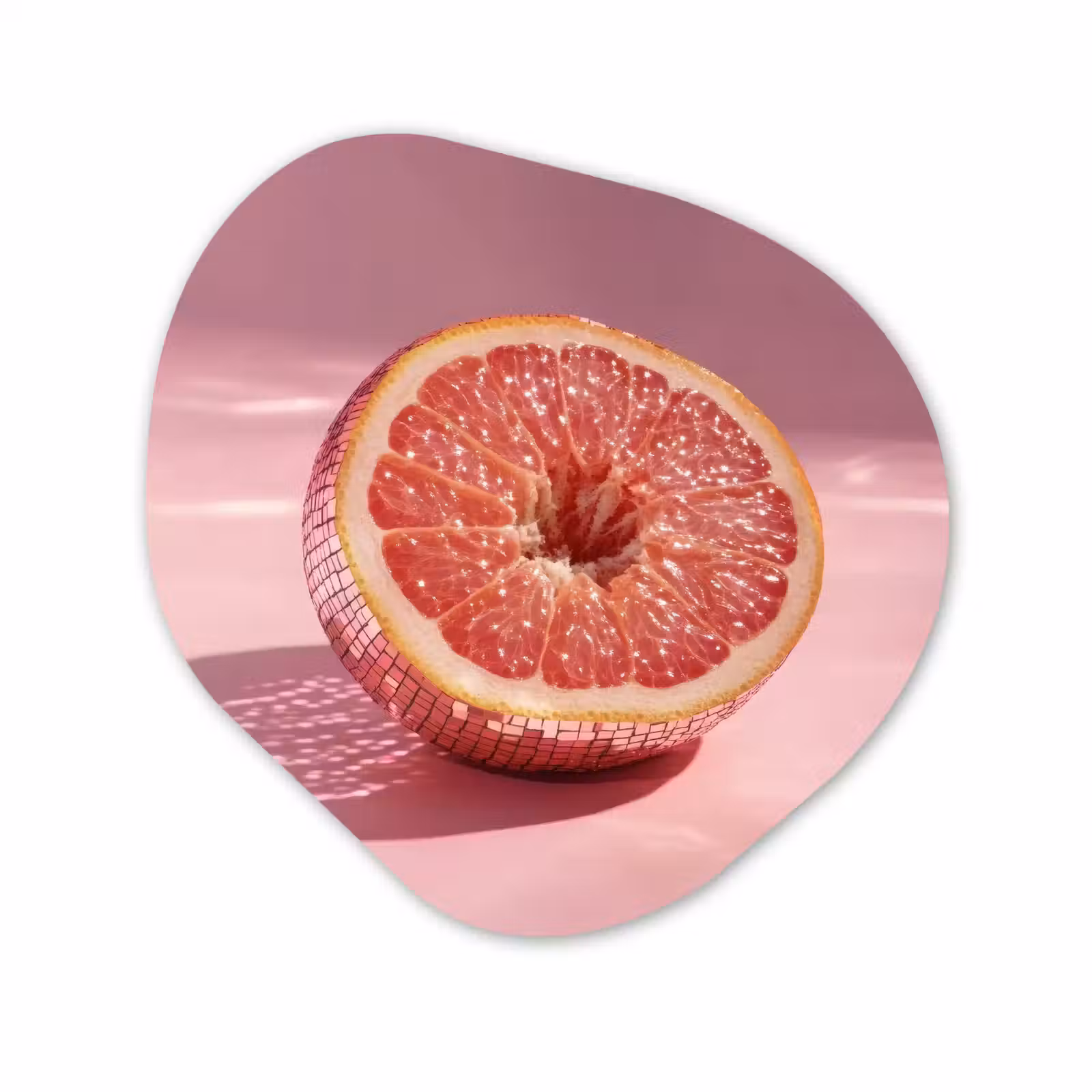 Forme organique - Forex - Pamplemousse - Rose - Disco - Brillant — 1