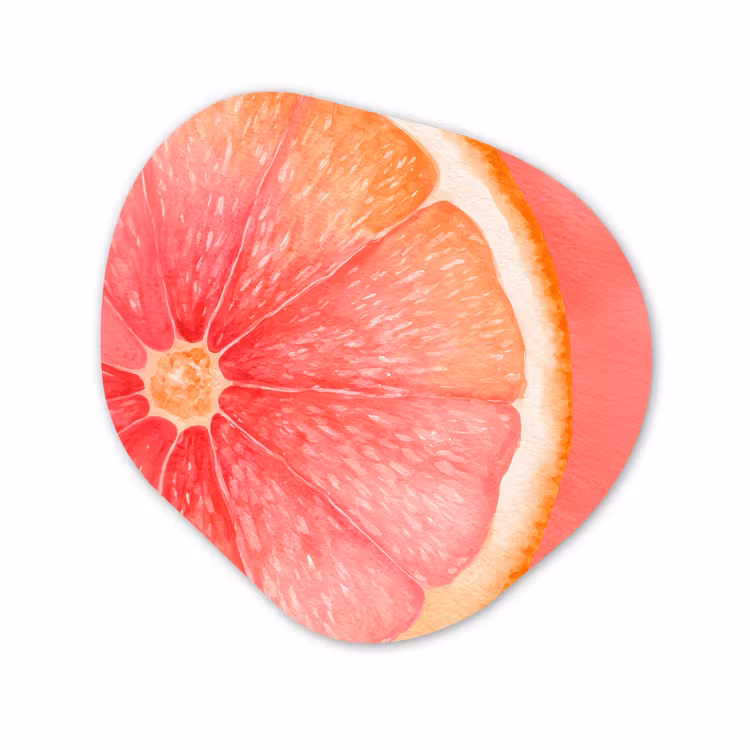 Forme organique - Forex - Pamplemousse - Rose - Vif — 1