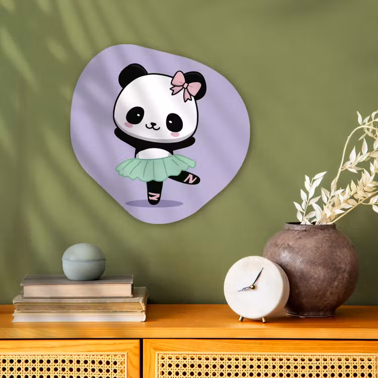 Forme organique - Forex - Panda - Violet - Orné - Kawaii — 2