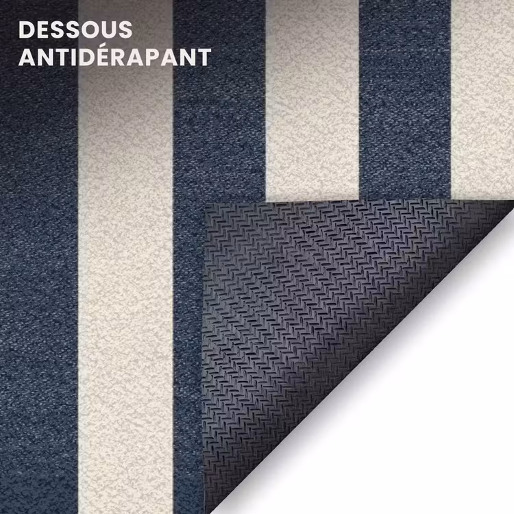 Paillasson – Rayures verticales - Bleu - Crème — 7