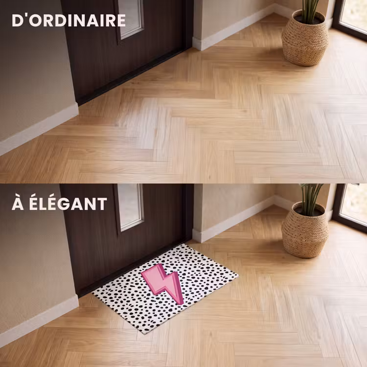 Paillasson – Éclair - Rose - Points — 6