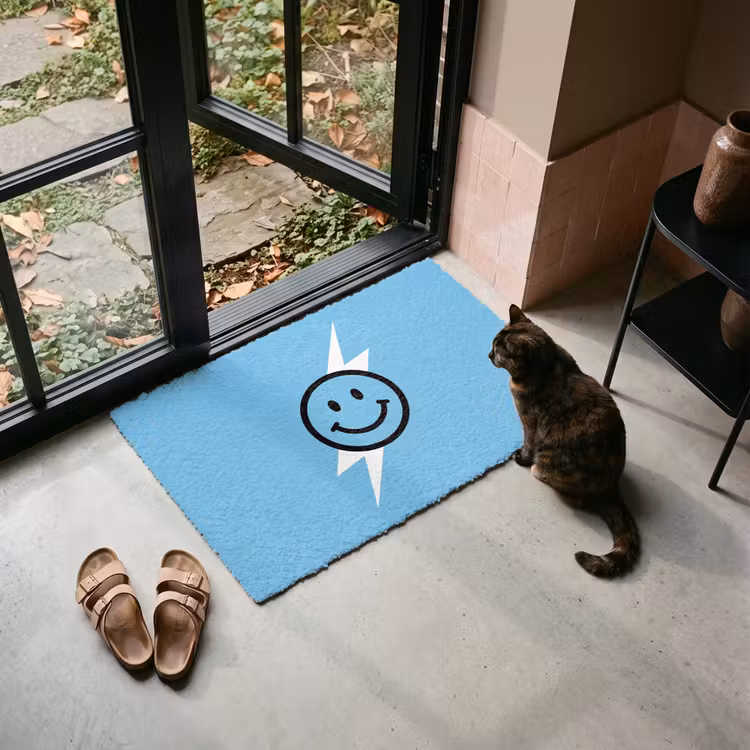 Paillasson – Smiley - Bleu - Eclair — 2