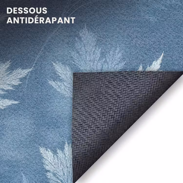 Paillasson – Fougère - Botanique - Motif - Gris-bleu — 7
