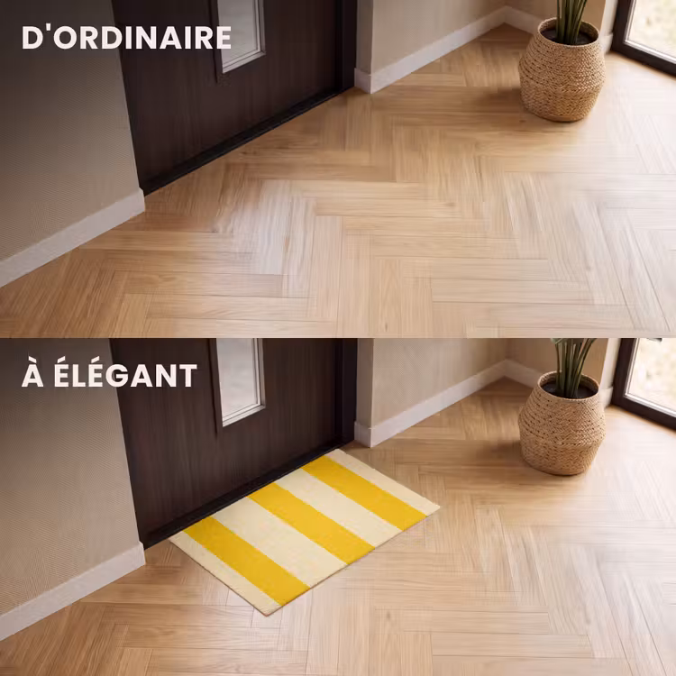 Paillasson – Rayures - Classique - Jaune — 6