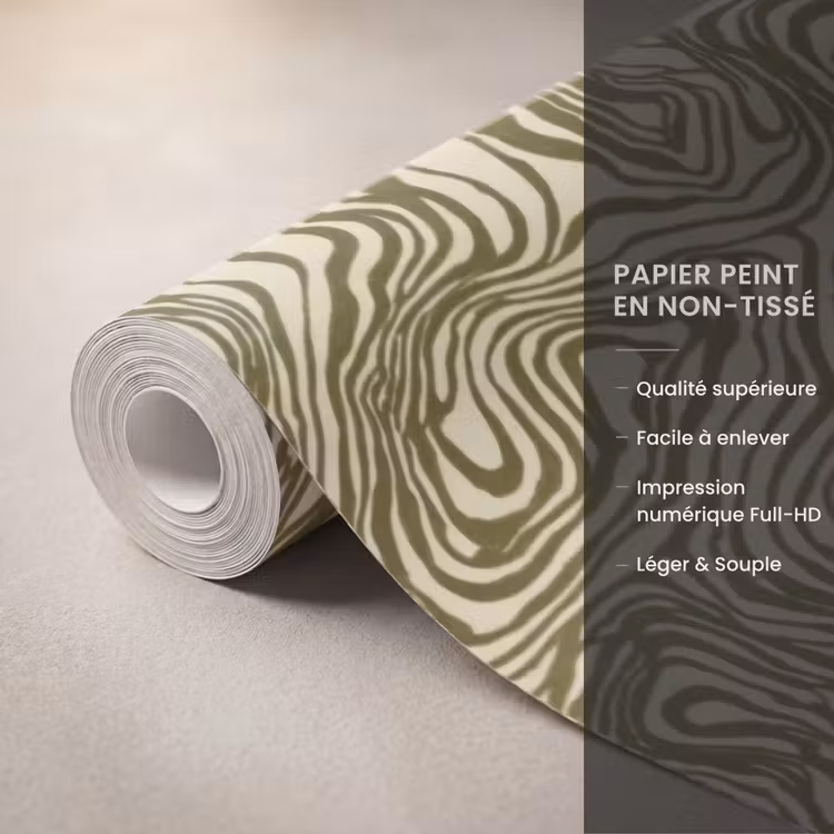 Papier peint - Abstrait - Marbre - Vert — 3