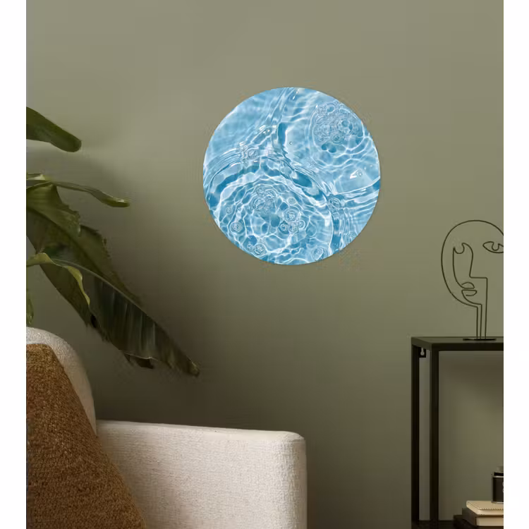 Papier peint rond - Eau - Bleu - bulles — 3