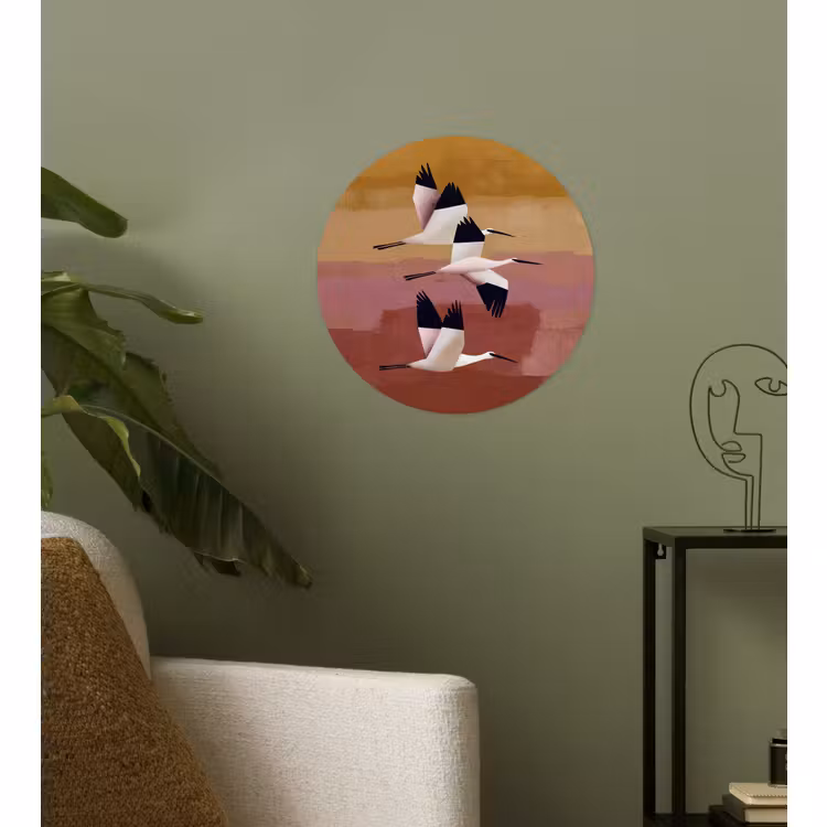 Papier peint rond - Oiseaux - Bec - Abstrait — 3