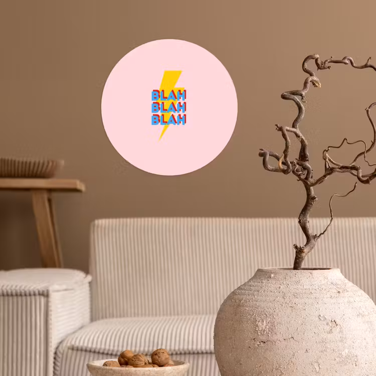 Papier peint rond - Blah - Eclair - Rose — 2