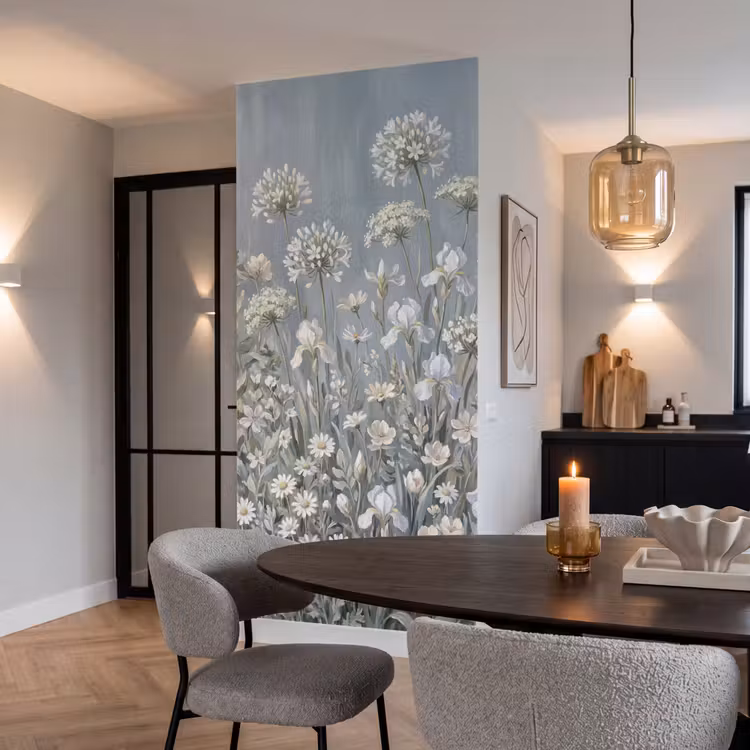 Papier peint - Fleurs - Botanique - Bleu — 5