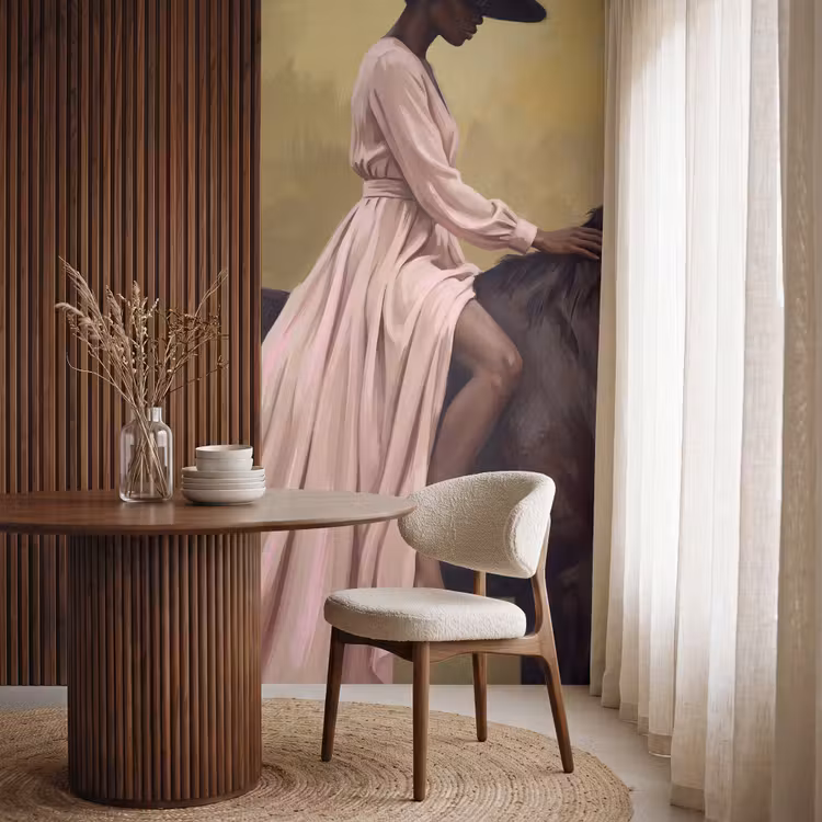 Papier peint - Cheval - Classique - Ocre — 4