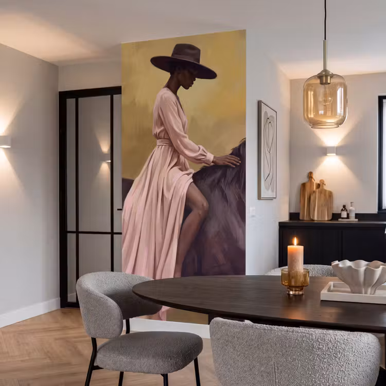 Papier peint - Cheval - Classique - Ocre — 5