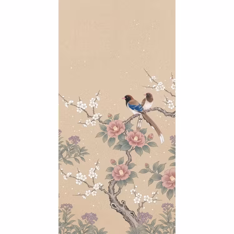 Papier peint - Fleurs - Oiseaux - Fleurs — 2