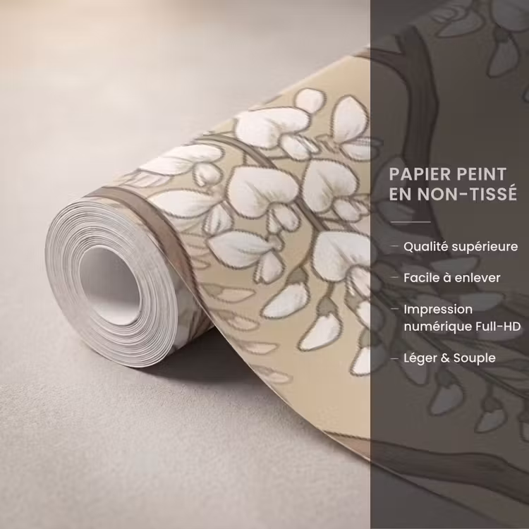 Papier peint - Grue - Eau - Beige — 3
