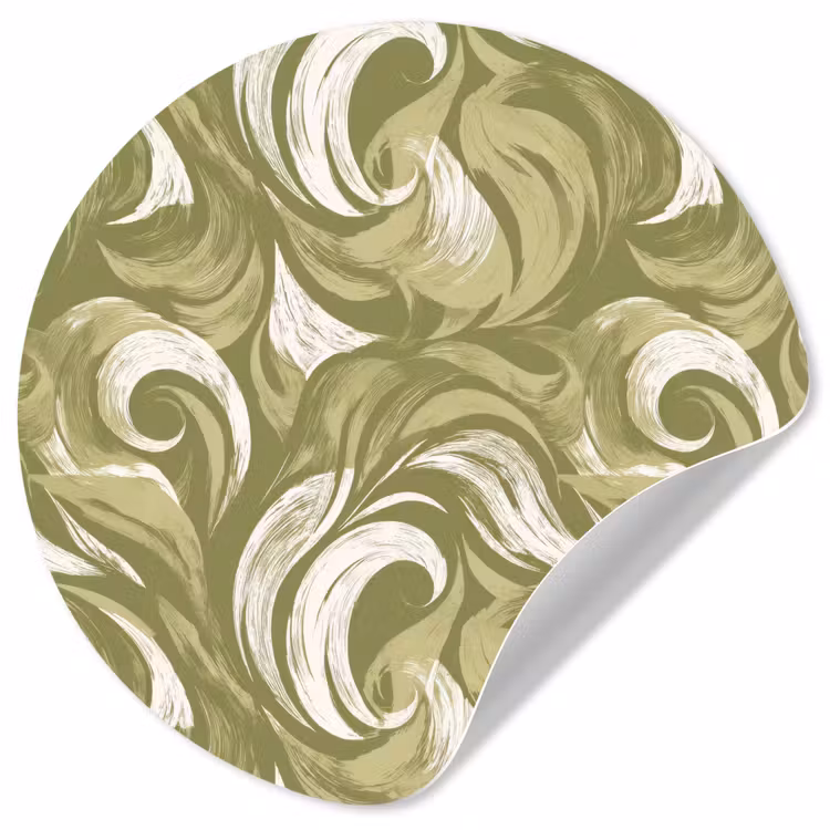 Papier peint rond - Abstrait - Texture - Vert — 1