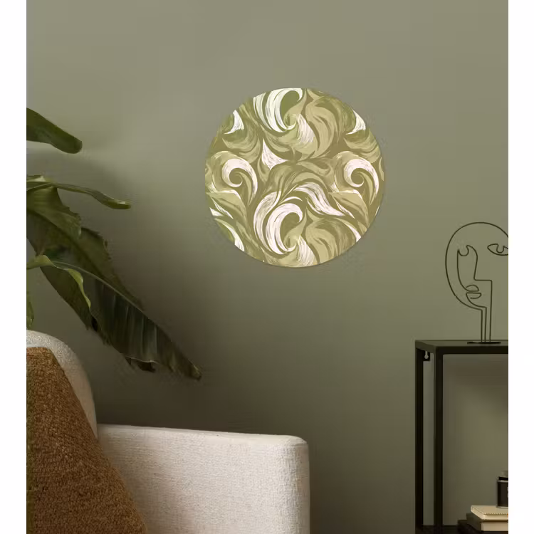 Papier peint rond - Abstrait - Texture - Vert — 3