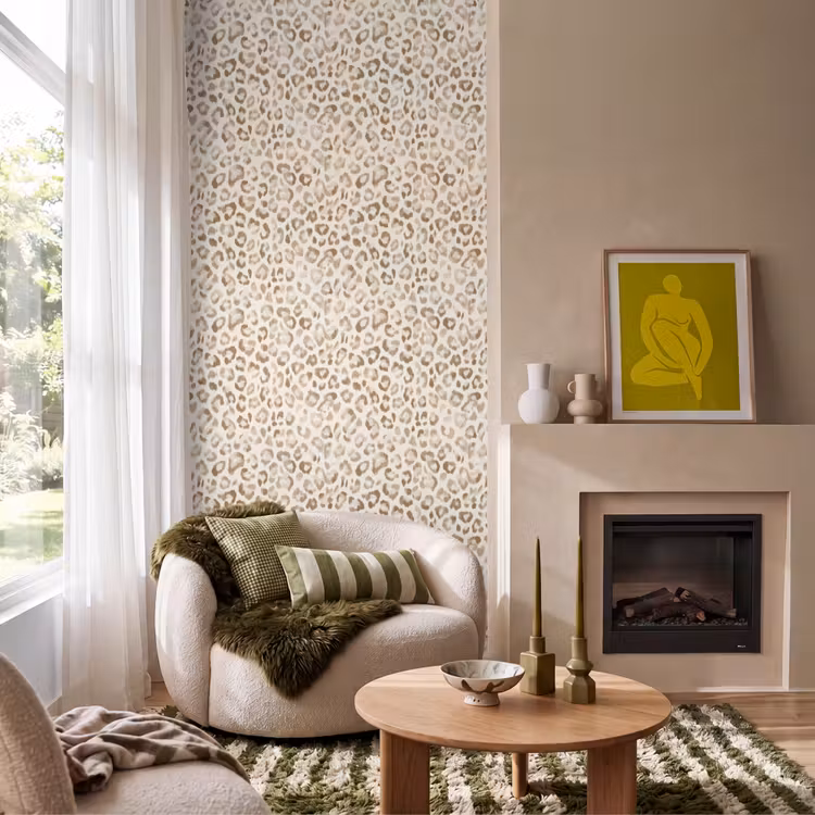 Papier peint - Léopard - Classique - Beige — 1