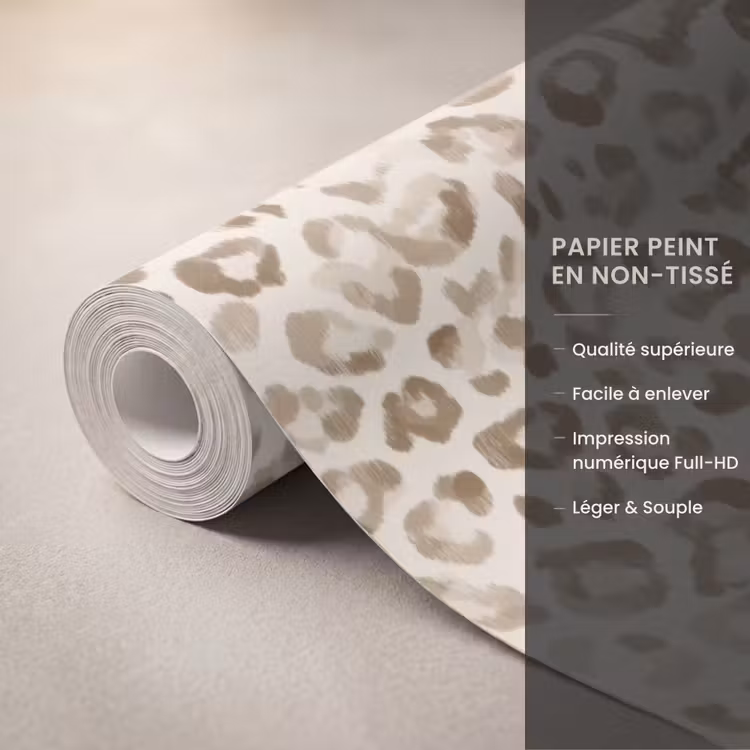 Papier peint - Léopard - Classique - Beige — 3