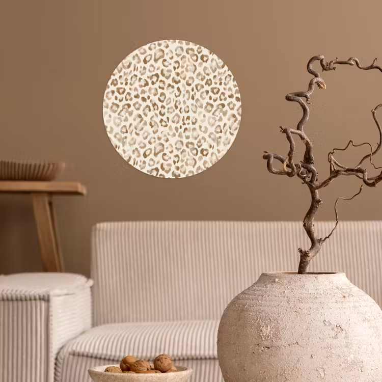 Papier peint rond - Léopard - Classique - Beige — 2