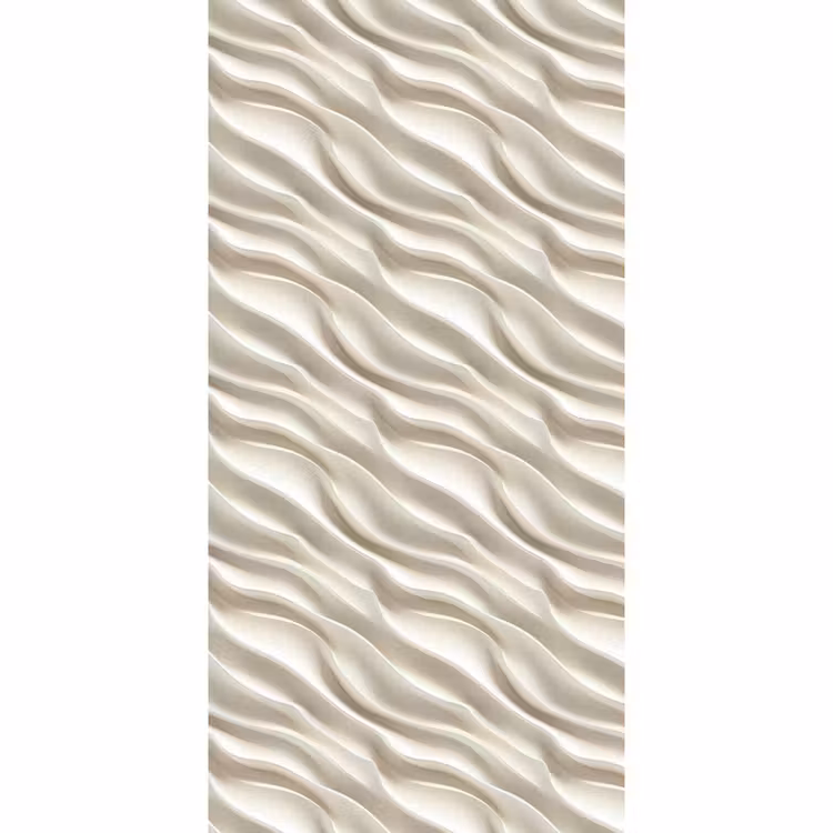 Papier peint - Diagonal - Vagues - Crème — 2