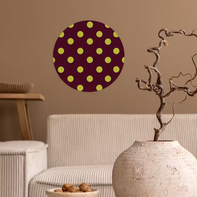 Papier peint rond - Classique - Points - Vert — 2