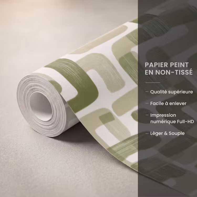 Papier peint - Moderne - Graphique - Vert — 3