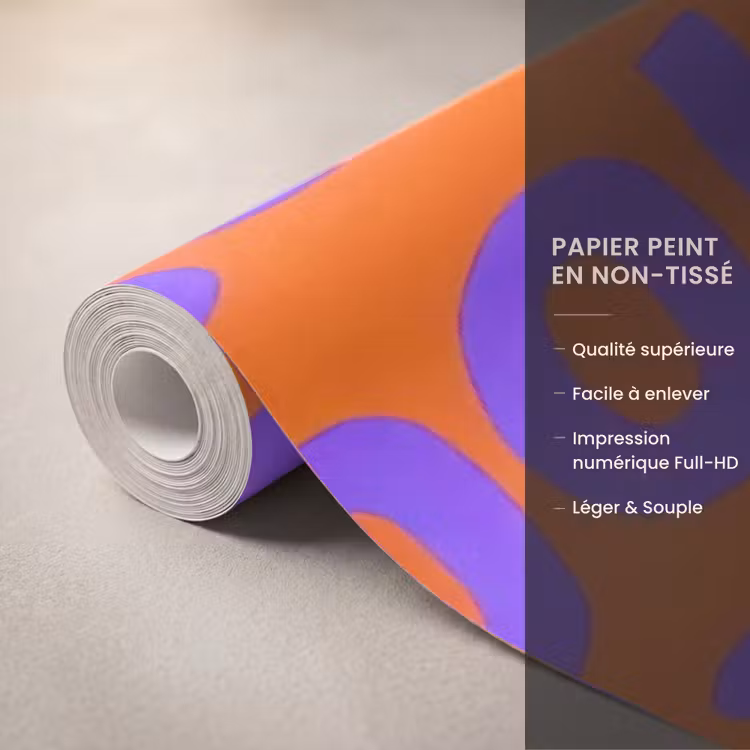 Papier peint - Cool - Violet - Orange — 3