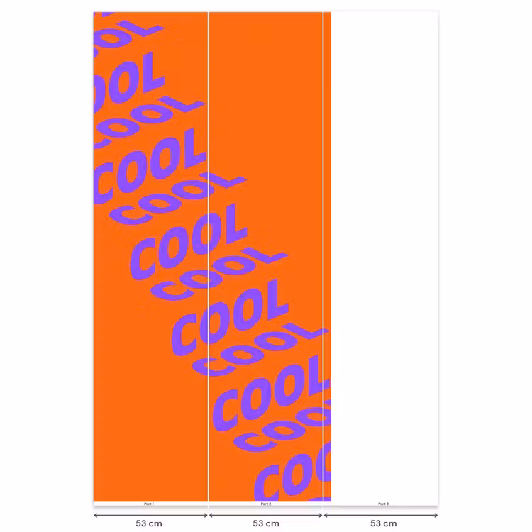 Papier peint - Cool - Violet - Orange — 6