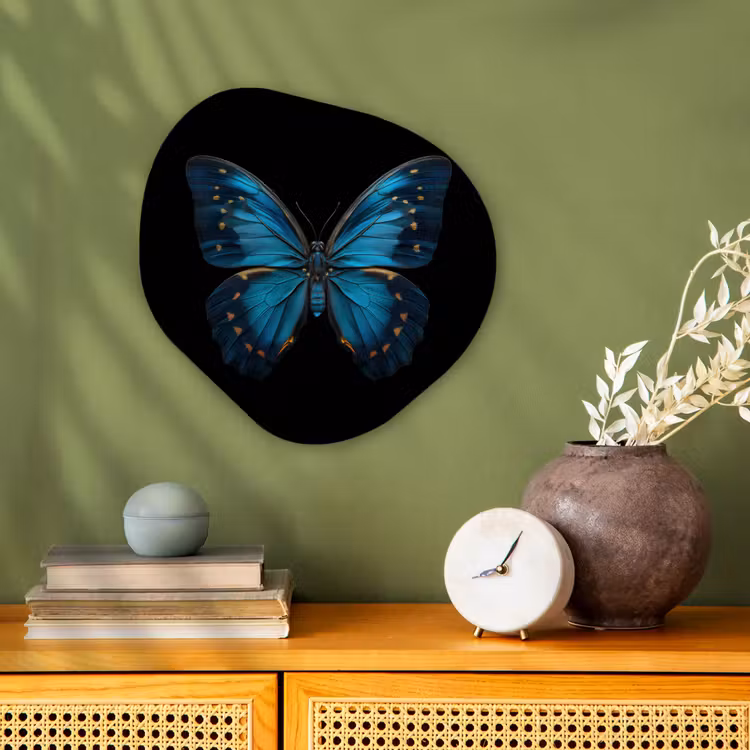 Forme organique - Forex - Papillon - Bleu - Contraste — 2