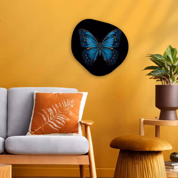 Forme organique - Forex - Papillon - Bleu - Contraste — 3