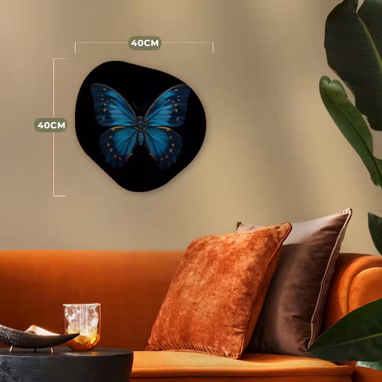 Forme organique - Forex - Papillon - Bleu - Contraste — 4