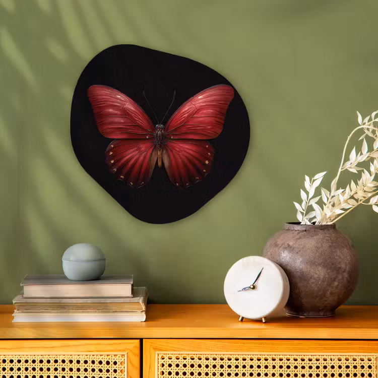 Forme organique - Forex - Papillon - Rouge - Minimaliste — 2
