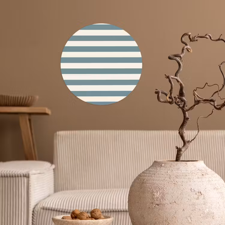 Papier peint rond - Rayures - Moderne - Bleu — 2
