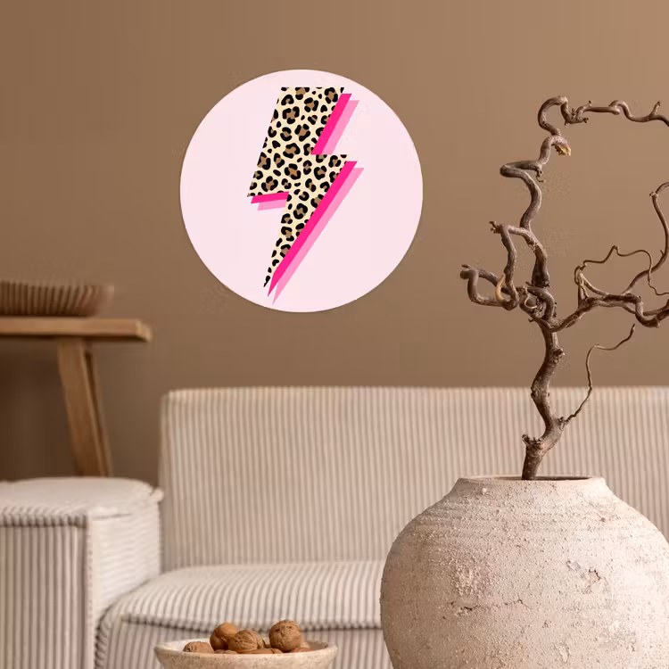 Papier peint rond - Pois - Rose - Eclair — 2