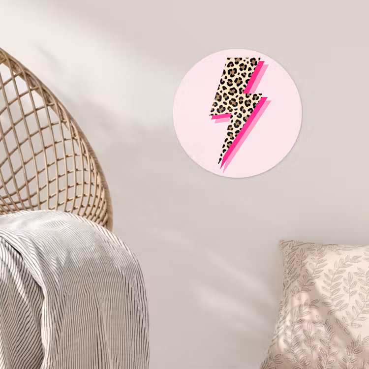 Papier peint rond - Pois - Rose - Eclair — 5