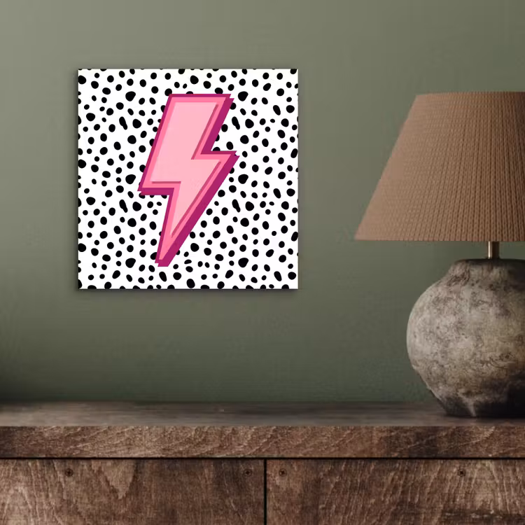 Peinture sur aluminium - Éclair - Rose - Points — 3