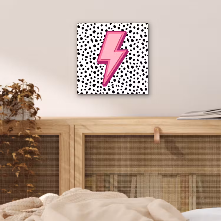 Peinture sur aluminium - Éclair - Rose - Points — 4