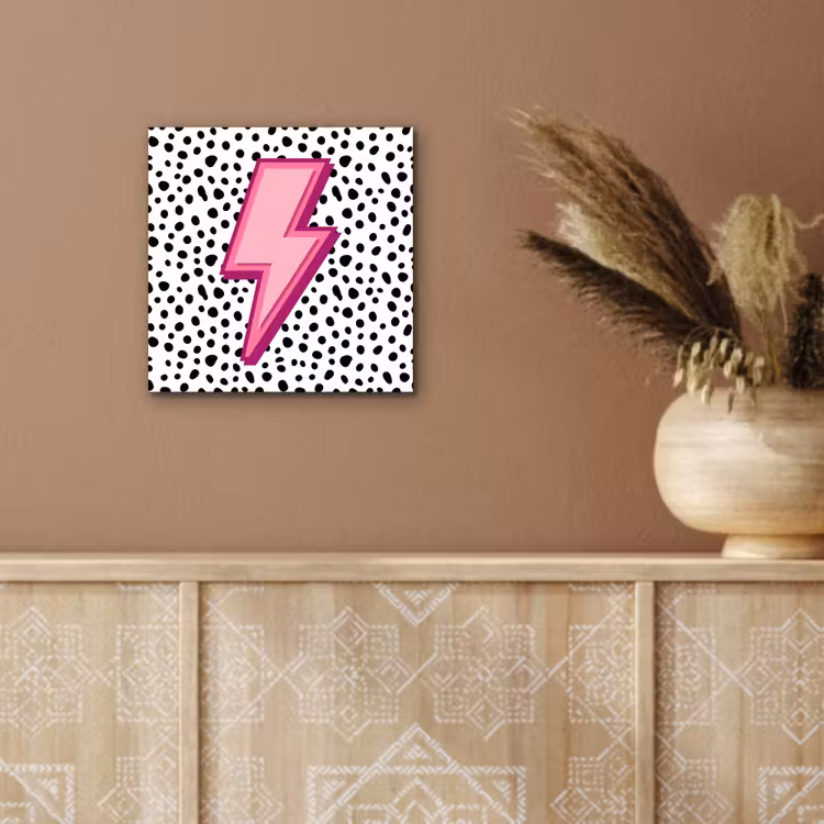Peinture sur aluminium - Éclair - Rose - Points — 5