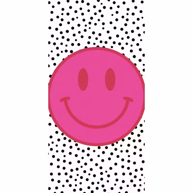 Papier peint - Smiley - Rose - Points — 2