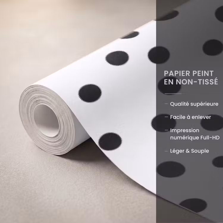 Papier peint - Smiley - Rose - Points — 3