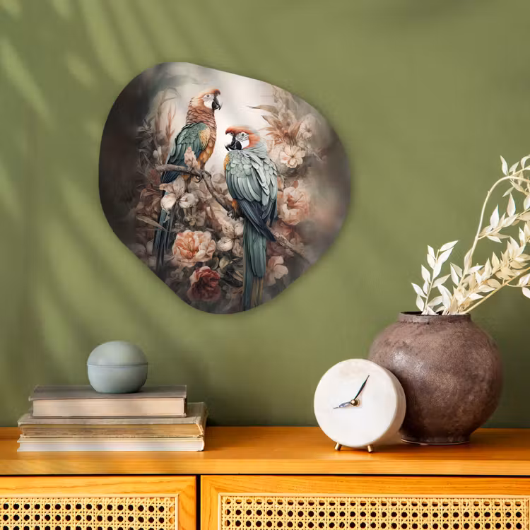 Forme organique - Forex - Perroquets - Oiseaux - Nature - Fleurs — 2