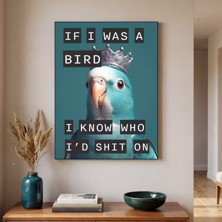 Art Frame - Perruche - Turquoise - Citations - Décoration — 2