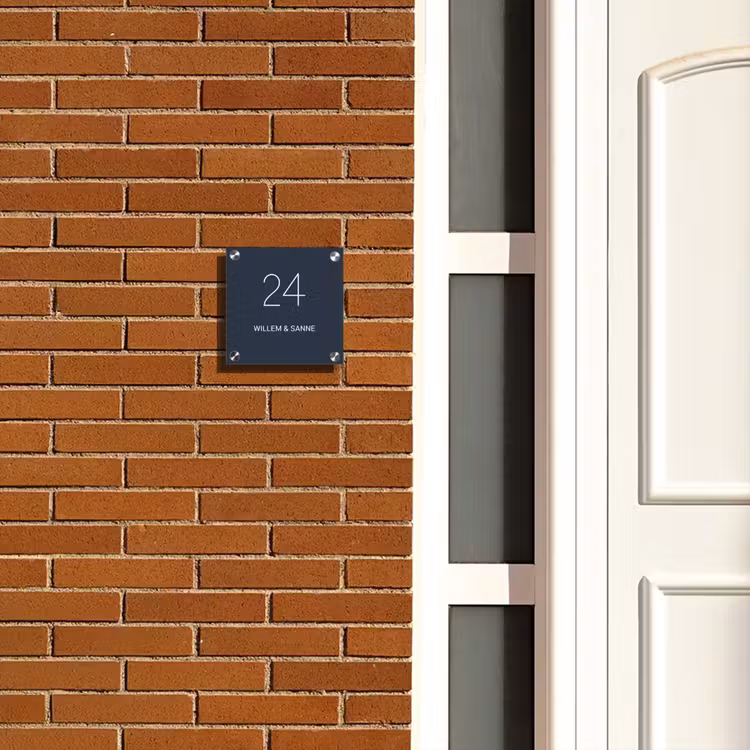 Plaque nominative - Bleu uni - Classique — 4