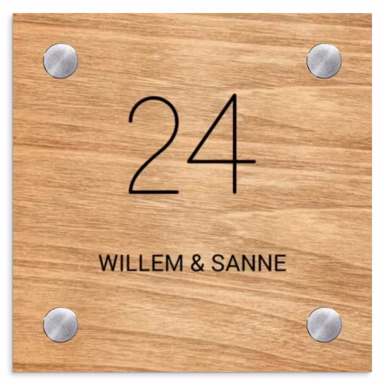 Plaque nominative - Bois clair - Classique — 1