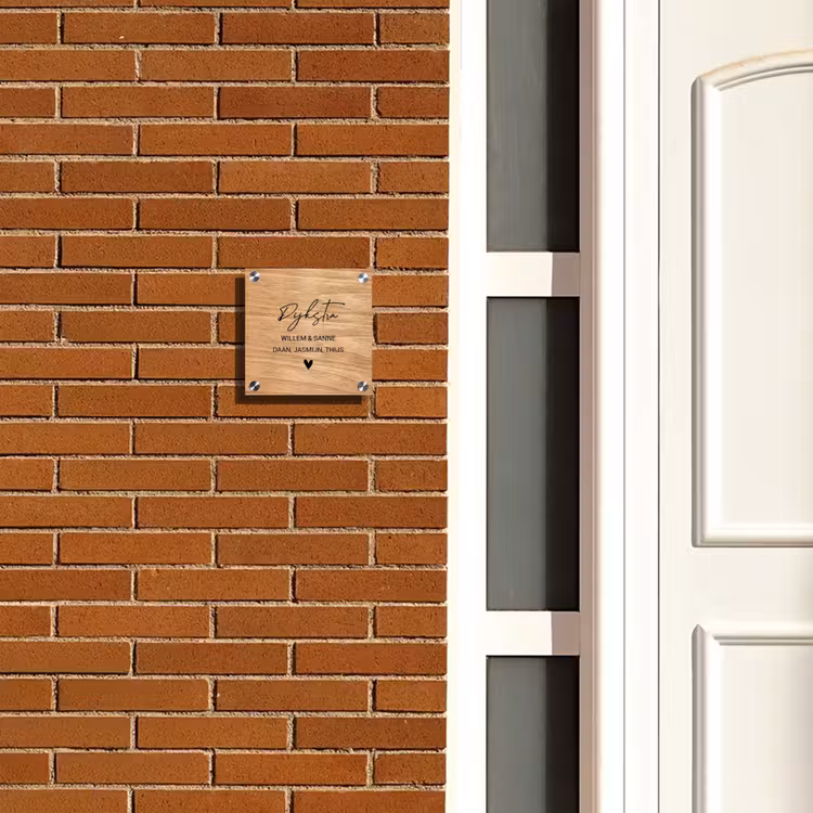 Plaque nominative - Bois clair - Elégant — 4