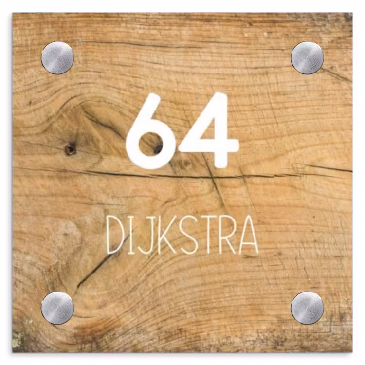 Plaque nominative - Bois - Moderne — 1