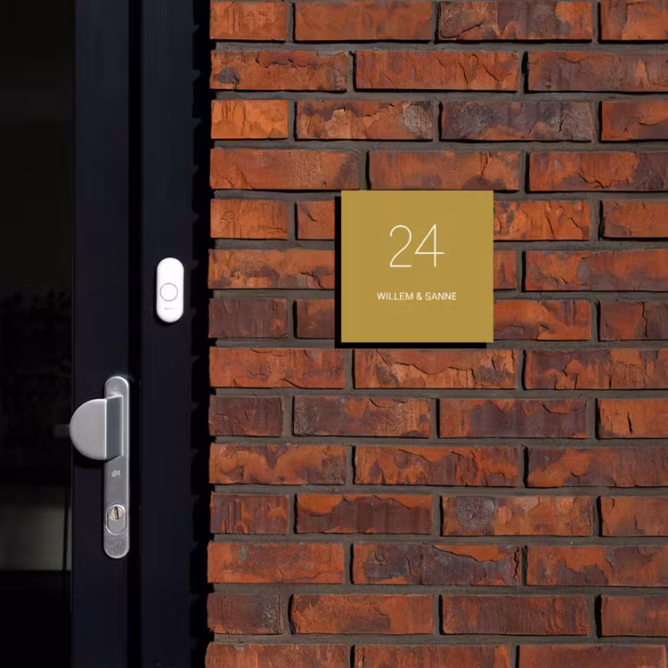 Plaque nominative - Jaune ocre - Classique — 2