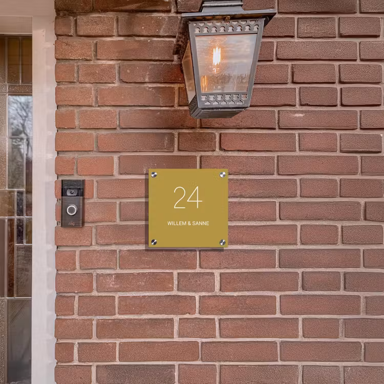 Plaque nominative - Jaune ocre - Classique — 3